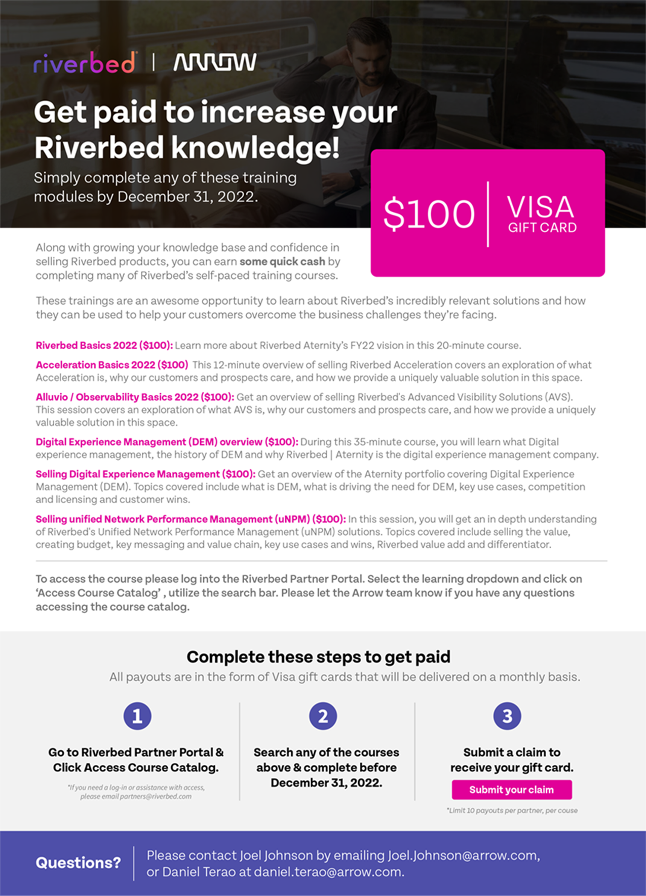 Arrow Riverbed Training Incentive Flyer