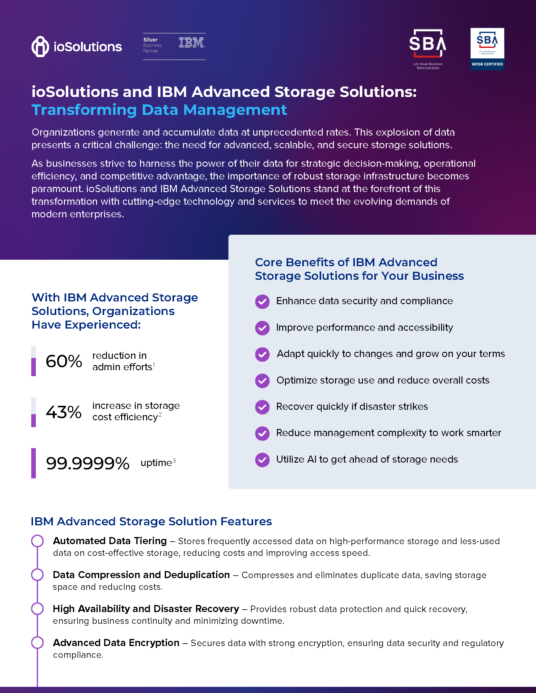 ioSolutions IBM Solution Overview Front